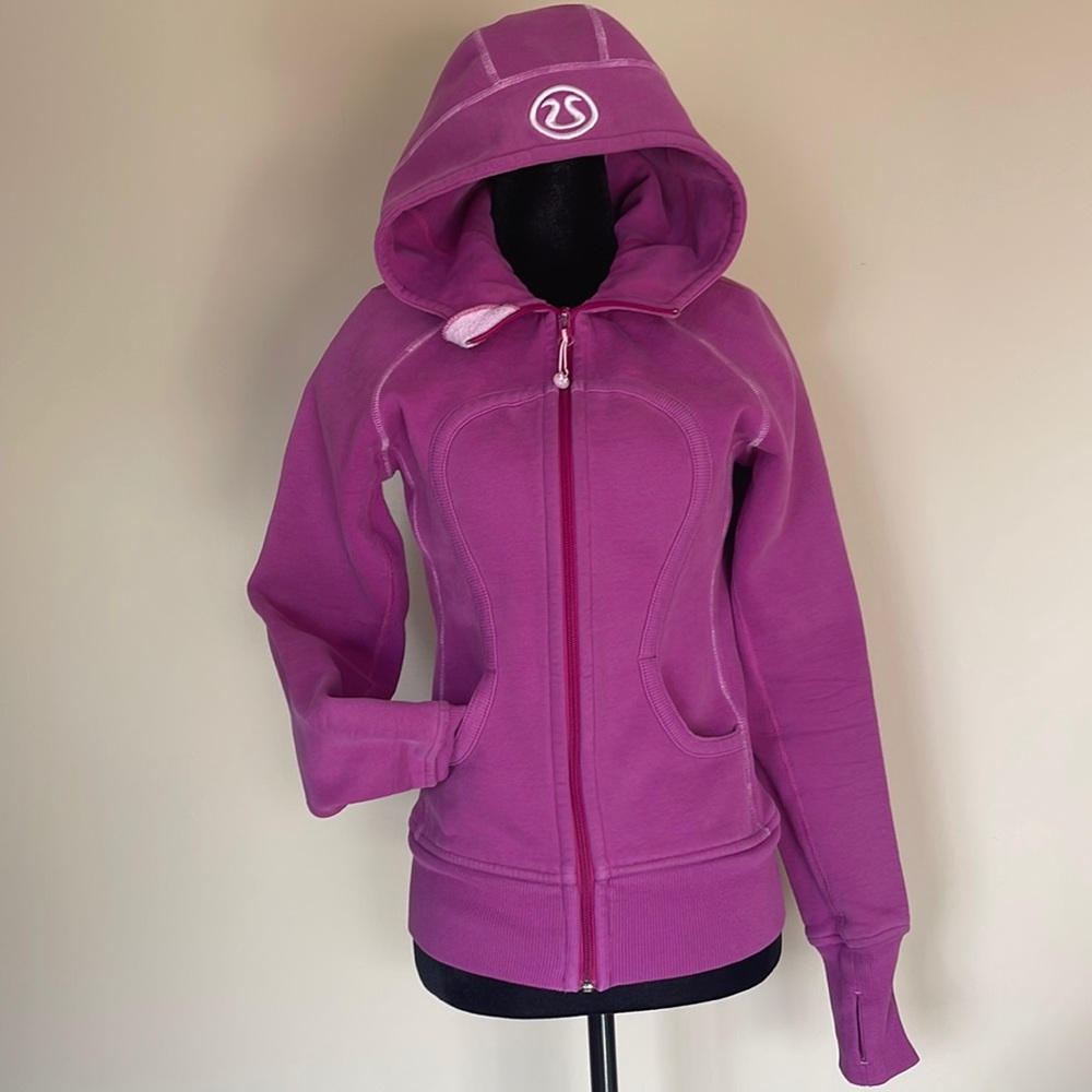 LULULEMON Pink/Purple Scuba Full Zip Hoodie Size 6